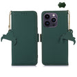 For iPhone 16 Pro Genuine Leather Magnetic RFID Leather Phone Case(Green) - iPhone 16 Pro Cases by PMC TechLife | Online Shopping South Africa | PMC TechLife | Buy Now Pay Later Mobicred