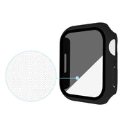 For Apple Watch Ultra 49mm Frosted PC + Anti-spy Tempered Film Integrated Watch Protective Case(Black)