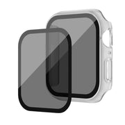 For Apple Watch Ultra 49mm Frosted PC + Anti-spy Tempered Film Integrated Watch Protective Case(Transparent)