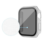 For Apple Watch Ultra 49mm Frosted PC + Anti-spy Tempered Film Integrated Watch Protective Case(Transparent)