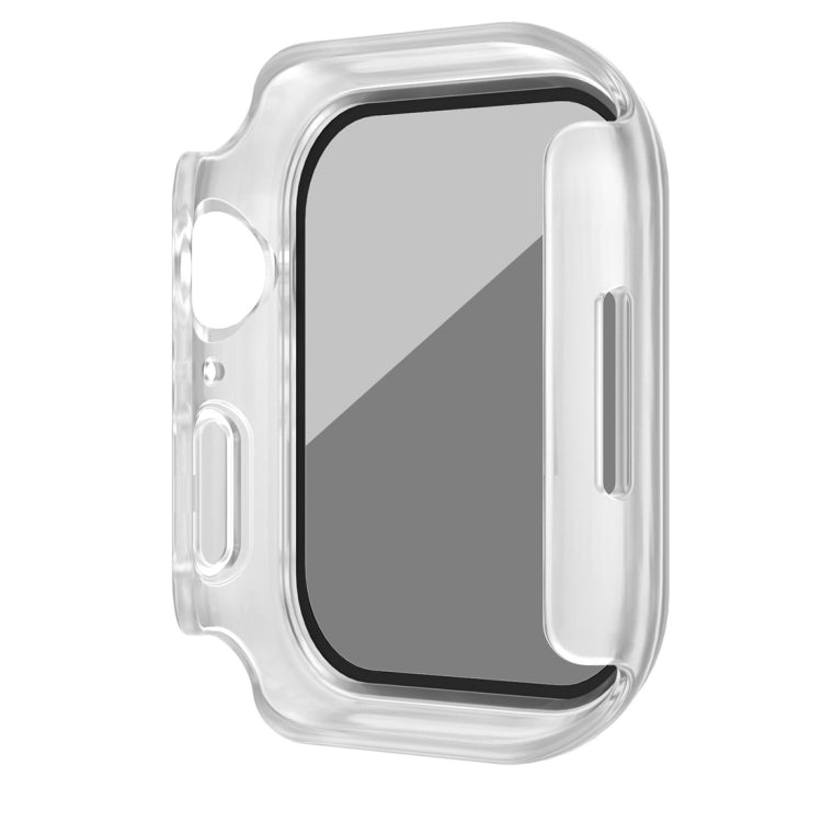 For Apple Watch Ultra 49mm Frosted PC + Anti-spy Tempered Film Integrated Watch Protective Case(Transparent)