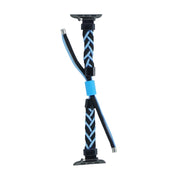 Silicone Bean Braided Cord Nylon Watch Band For Apple Watch Ultra 49mm(Black Blue)