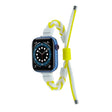 Silicone Bean Braided Cord Nylon Watch Band For Apple Watch Ultra 2 49mm(White Yellow) - Watch Bands by PMC TechLife | Online Shopping South Africa | PMC TechLife | Buy Now Pay Later Mobicred