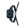 Silicone Bean Braided Cord Nylon Watch Band For Apple Watch Ultra 2 49mm(Black Grey) - Watch Bands by PMC TechLife | Online Shopping South Africa | PMC TechLife | Buy Now Pay Later Mobicred