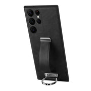 For Samsung Galaxy S23 Ultra 5G SULADA PC Hybrid Leather Texture Skin Feel Shockproof Phone Case(Black)