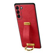 For Samsung Galaxy S23 5G SULADA PC Hybrid Leather Texture Skin Feel Shockproof Phone Case(Red)