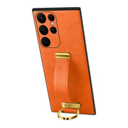 For Samsung Galaxy S24 Ultra 5G SULADA PC Hybrid Leather Texture Skin Feel Shockproof Phone Case(Orange)