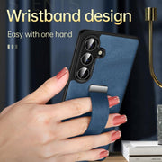 For Samsung Galaxy S24 Ultra 5G SULADA PC Hybrid Leather Texture Skin Feel Shockproof Phone Case(Green)