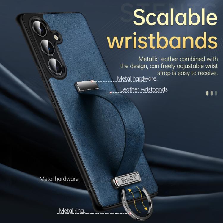 For Samsung Galaxy S23+ 5G SULADA PC Hybrid Leather Texture Skin Feel Shockproof Phone Case(Black) - Galaxy S23+ 5G Cases by SULADA | Online Shopping South Africa | PMC TechLife | Buy Now Pay Later Mobicred