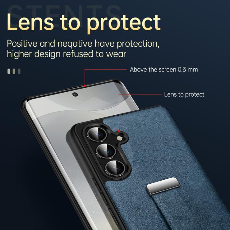 For Samsung Galaxy S24+ 5G SULADA PC Hybrid Leather Texture Skin Feel Shockproof Phone Case(Red) - Galaxy S24+ 5G Cases by SULADA | Online Shopping South Africa | PMC Jewellery | Buy Now Pay Later Mobicred