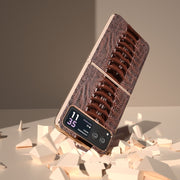 For Motorola Razr 40 Nano Plating Genuine Leather Weilai Series Phone Case(Coffee)