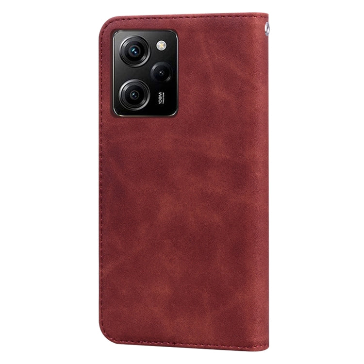 For Xiaomi Redmi Note 12 5G Global/Poco X5 Frosted Business Magnetic Horizontal Flip PU Phone Case(Brown) - Xiaomi Cases by PMC TechLife | Online Shopping South Africa | PMC TechLife | Buy Now Pay Later Mobicred