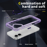 For iPhone 16 Plus Skin Feel TPU + PC Phone Case(Transparent Purple)