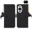 For Huawei Nova 11 Genuine Leather Magnetic RFID Leather Phone Case(Black) - Huawei Cases by PMC TechLife | Online Shopping South Africa | PMC TechLife | Buy Now Pay Later Mobicred