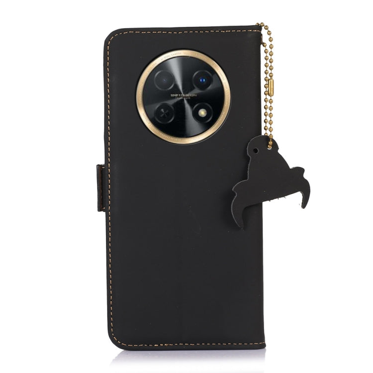 For Huawei Enjoy 60X / Nova Y91 4G Genuine Leather Magnetic RFID Leather Phone Case(Black) - Huawei Cases by PMC TechLife | Online Shopping South Africa | PMC TechLife | Buy Now Pay Later Mobicred