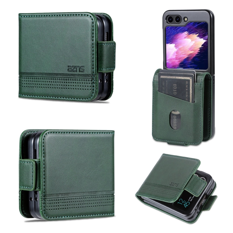 For Samsung Galaxy Z Flip5 5G AZNS Magnetic Calf Texture Flip Leather Phone Case(Dark Green) - Galaxy Z Flip5 Cases by AZNS | Online Shopping South Africa | PMC TechLife