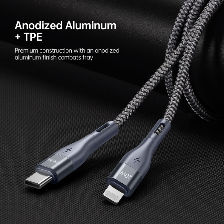 DUZZONA A1 PD 20W Type-C to 8 Pin Fast Charging Data Cable, Length:3m(Grey) - free shipping - PMC Jewellery - Order now!