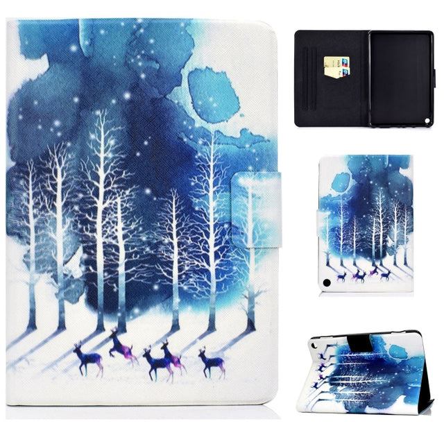 For Amazon Fire Max 11 2023 Colored Drawing Smart Leather Tablet Case(Purple Fawns) - Amazon by PMC TechLife | Online Shopping South Africa | PMC TechLife | Buy Now Pay Later Mobicred