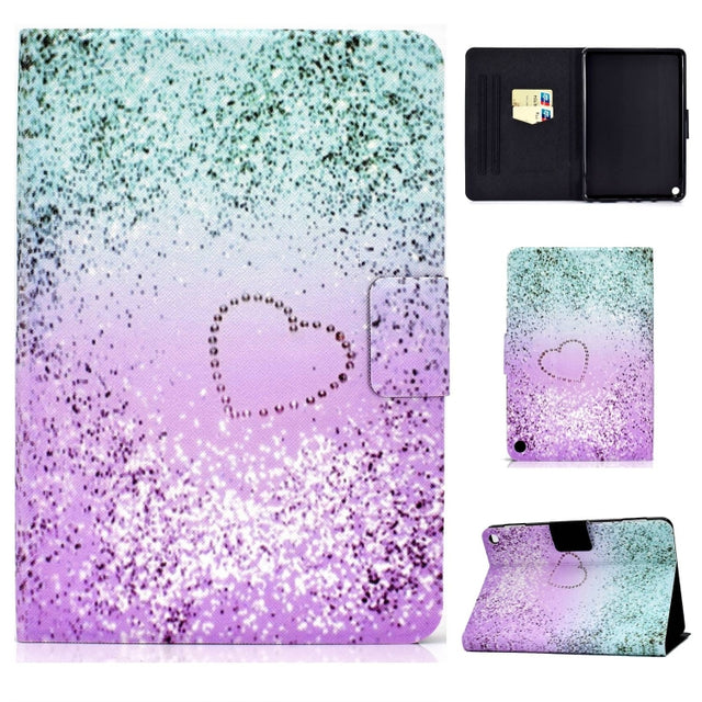 For Amazon Fire Max 11 2023 Colored Drawing Smart Leather Tablet Case(Love Quicksand) - Amazon by PMC TechLife | Online Shopping South Africa | PMC TechLife | Buy Now Pay Later Mobicred