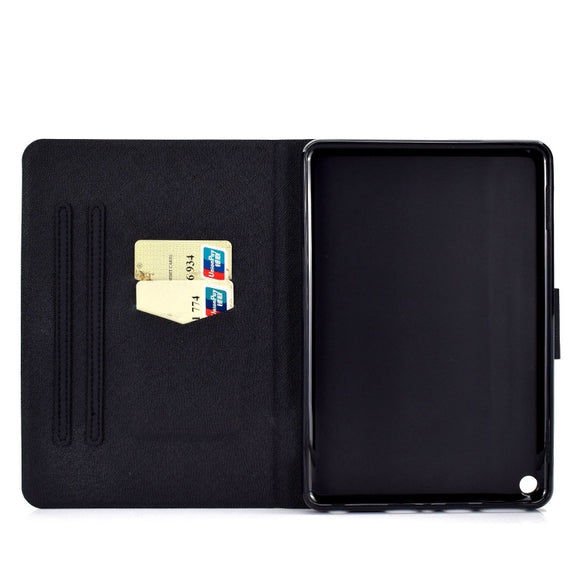 For Amazon Fire Max 11 2023 Colored Drawing Smart Leather Tablet Case(Starry Butterflies)