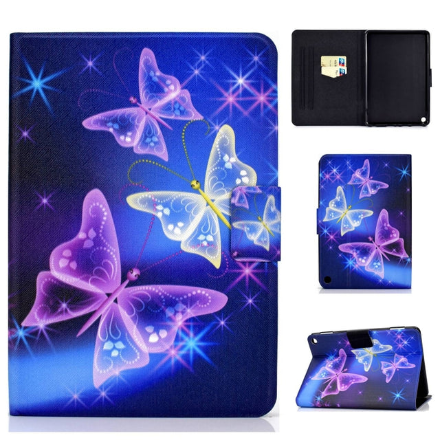 For Amazon Fire Max 11 2023 Colored Drawing Smart Leather Tablet Case(Starry Butterflies) - Amazon by PMC TechLife | Online Shopping South Africa | PMC TechLife | Buy Now Pay Later Mobicred