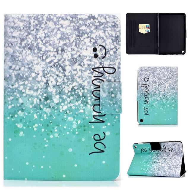 For Amazon Fire Max 11 2023 Colored Drawing Smart Leather Tablet Case(Green Quicksand) - Amazon by PMC TechLife | Online Shopping South Africa | PMC TechLife | Buy Now Pay Later Mobicred