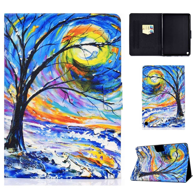 For Amazon Fire Max 11 2023 Colored Drawing Smart Leather Tablet Case(Watercolor Tree) - Amazon by PMC TechLife | Online Shopping South Africa | PMC TechLife | Buy Now Pay Later Mobicred