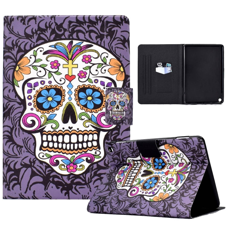For Amazon Fire Max 11 2023 Colored Drawing Smart Leather Tablet Case(Skull) - free shipping - PMC TechLife - Order now!