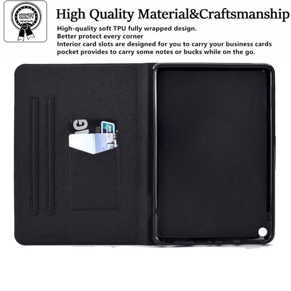 For Amazon Fire Max 11 2023 Colored Drawing Smart Leather Tablet Case(Waterdrop)
