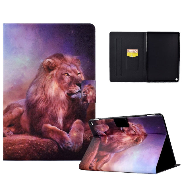 For Amazon Fire Max 11 2023 Colored Drawing Smart Leather Tablet Case(Lion King) - Amazon by PMC TechLife | Online Shopping South Africa | PMC TechLife | Buy Now Pay Later Mobicred