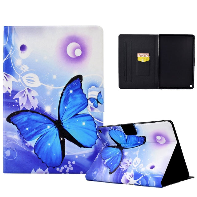 For Amazon Fire Max 11 2023 Colored Drawing Smart Leather Tablet Case(Blue Butterfly) - Amazon by PMC TechLife | Online Shopping South Africa | PMC TechLife | Buy Now Pay Later Mobicred