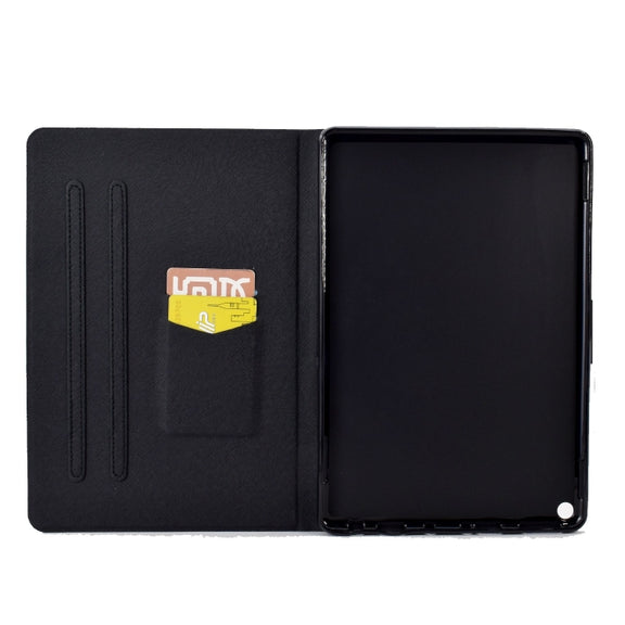 For Amazon Fire Max 11 2023 Colored Drawing Smart Leather Tablet Case(Lazy Cat)