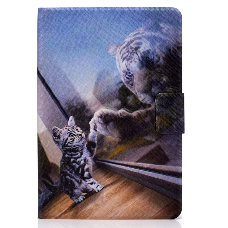 For Amazon Fire Max 11 2023 Colored Drawing Smart Leather Tablet Case(Cat Tiger) - Amazon by PMC TechLife | Online Shopping South Africa | PMC TechLife | Buy Now Pay Later Mobicred