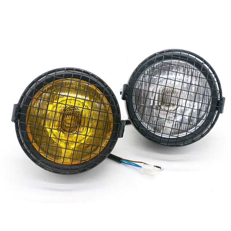 Motorcycle Reticular Retro Lamp LED Headlight Modification Accessories for Halley / Honda CG125 / Suzuki GN125(White) - Headlights by PMC TechLife | Online Shopping South Africa | PMC TechLife | Buy Now Pay Later Mobicred