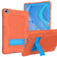 For Huawei MatePad T 10s / T10 Contrast Color Robot B3 Silicone Hybrid PC Tablet Case with Holder(Orange Blue) - Huawei by PMC TechLife | Online Shopping South Africa | PMC TechLife | Buy Now Pay Later Mobicred