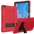 For Huawei MatePad T 10s / T10 Contrast Color Robot B3 Silicone Hybrid PC Tablet Case with Holder(Red Black) - Huawei by PMC TechLife | Online Shopping South Africa | PMC TechLife | Buy Now Pay Later Mobicred