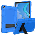 For Huawei MatePad T 10s / T10 Contrast Color Robot B3 Silicone Hybrid PC Tablet Case with Holder(Blue Black) - Huawei by PMC TechLife | Online Shopping South Africa | PMC TechLife | Buy Now Pay Later Mobicred