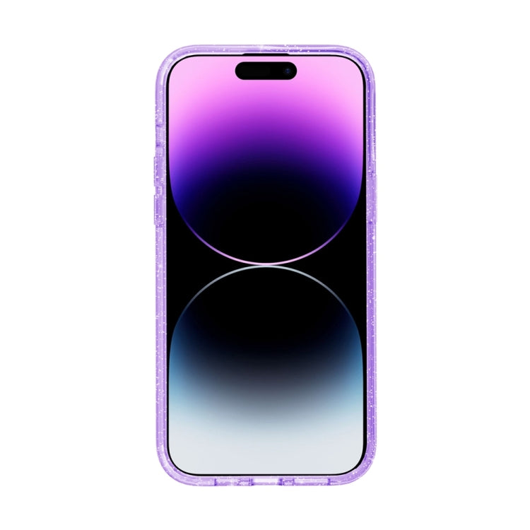 For iPhone 15 Plus Terminator Style Glitter Powder MagSafe Magnetic Phone Case(Purple) - iPhone 15 Plus Cases by PMC TechLife | Online Shopping South Africa | PMC TechLife