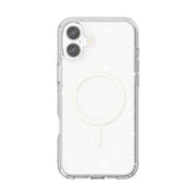 For iPhone 16 Terminator Style Glitter Powder MagSafe Magnetic Phone Case(White)