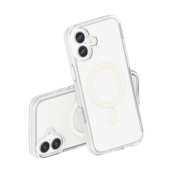 For iPhone 16 Terminator Style Transparent MagSafe Magnetic Phone Case(Transparent)
