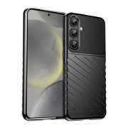 For Samsung Galaxy S25+ 5G Thunderbolt Shockproof TPU Phone Case(Black)