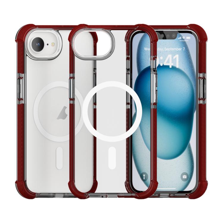 For iPhone 16e Acrylic Magsafe Magnetic Shockproof Phone Case(Brown) - iPhone 16e Cases by PMC TechLife | Online Shopping South Africa | PMC TechLife | Buy Now Pay Later Mobicred