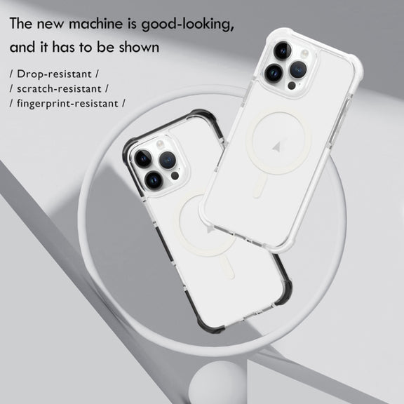 For iPhone 15 Pro Max Acrylic Magsafe Magnetic Shockproof Phone Case(Pink)