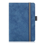 For 7-8 inch Marble Cloth Texture Horizontal Flip Universal Tablet PC Leather Case with Pen Slot & Holder(Dark Blue)