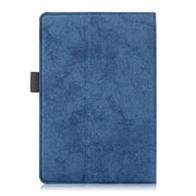 For 7-8 inch Marble Cloth Texture Horizontal Flip Universal Tablet PC Leather Case with Pen Slot & Holder(Dark Blue)