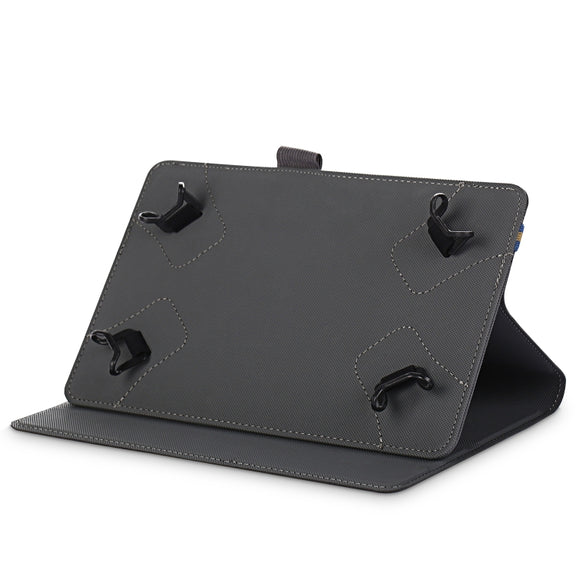For 7-8 inch Marble Cloth Texture Horizontal Flip Universal Tablet PC Leather Case with Pen Slot & Holder(Dark Blue)