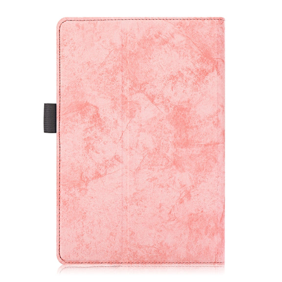 For 7-8 inch Marble Cloth Texture Horizontal Flip Universal Tablet PC Leather Case with Pen Slot & Holder(Pink)
