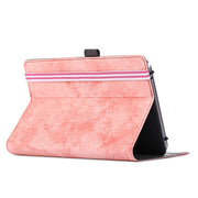 For 7-8 inch Marble Cloth Texture Horizontal Flip Universal Tablet PC Leather Case with Pen Slot & Holder(Pink)