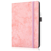 For 9-11 inch Marble Cloth Texture Horizontal Flip Universal Tablet PC Leather Case with Pen Slot & Holder(Pink)