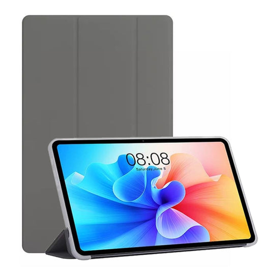 For Teclast T40 Pro 3-Fold Holder Folio Leather Tablet Smart Case(Grey) - Teclast by TECLAST | Online Shopping South Africa | PMC Jewellery | Buy Now Pay Later Mobicred